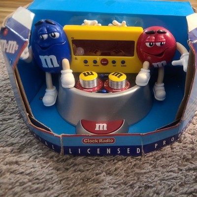 M&M's collectible AM/FM clock radio featuring the Red and Blue characters