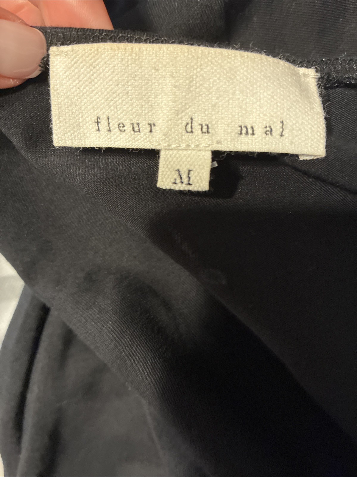 Fleur Du Mai Authentic Solid Black V Neck Plunge … - image 7