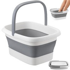 Collapsible Foot Bath Basin for Soaking Feet, Portable Foot Soak Tub with Han...