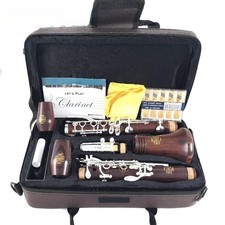 Clarinet Bb Red Wood Clarinet Silver plated17 Keys Mopane Sib Klarnet M66