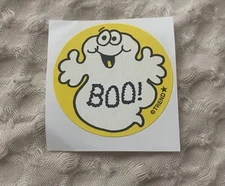 Trend Retro “Boo!” Coconut Scent Scratch N Sniff Small Sticker Mod