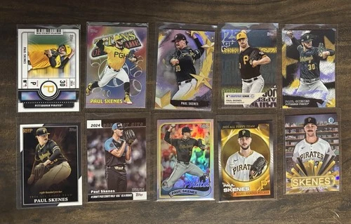 Topps Paul Skenes Pittsburgh Pirates MLB Trading Card Lot 10 Cards