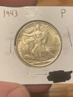 1943 P WALKING LIBERTY HALF DOLLAR 90% SILVER PHILADELPHIA NICE COIN FOR ALBUM