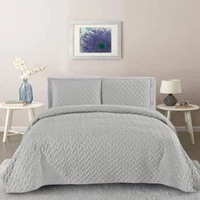 Sweet Home Collection Quilts Queen Size 3 Piece Set Vintage Pre Wash Oversize...