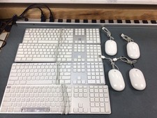 4x Genuine Apple A1243 Aluminum Slim Keyboards with Apple Mice A1152
