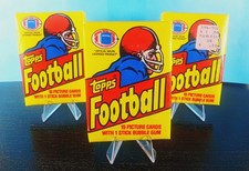 3 1981 TOPPS FOOTBALL UOPENED WAX PACKS (Possible #216 JOE Montana Rookie) CLEAN