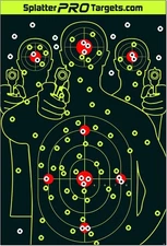 12x18 Splatter Targets. Shots Burst with a Bright Upon 10 Pack 