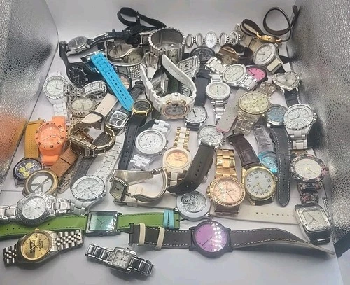 Lot Of 50 Modern Watches Many Brands Invicta Kate Spade Swatch Fossil