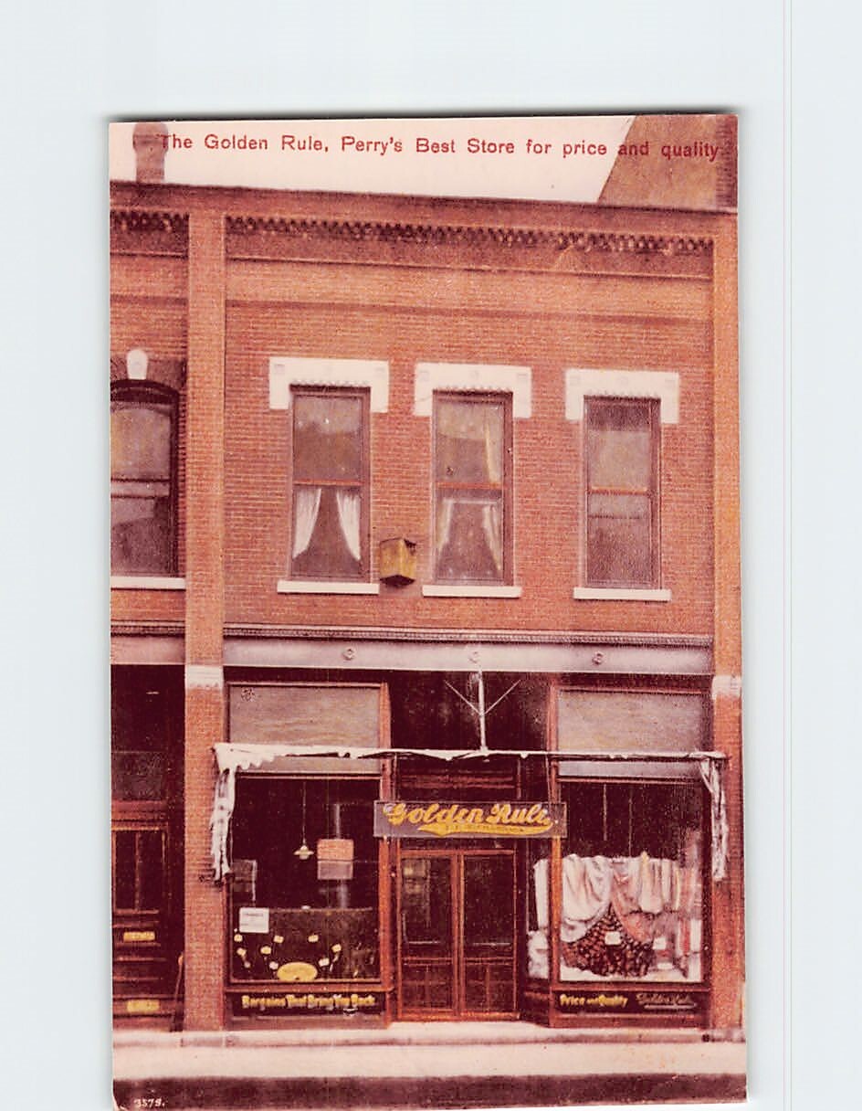 Postcard The Golden Rule, Perrys Best Store for price and quality ...