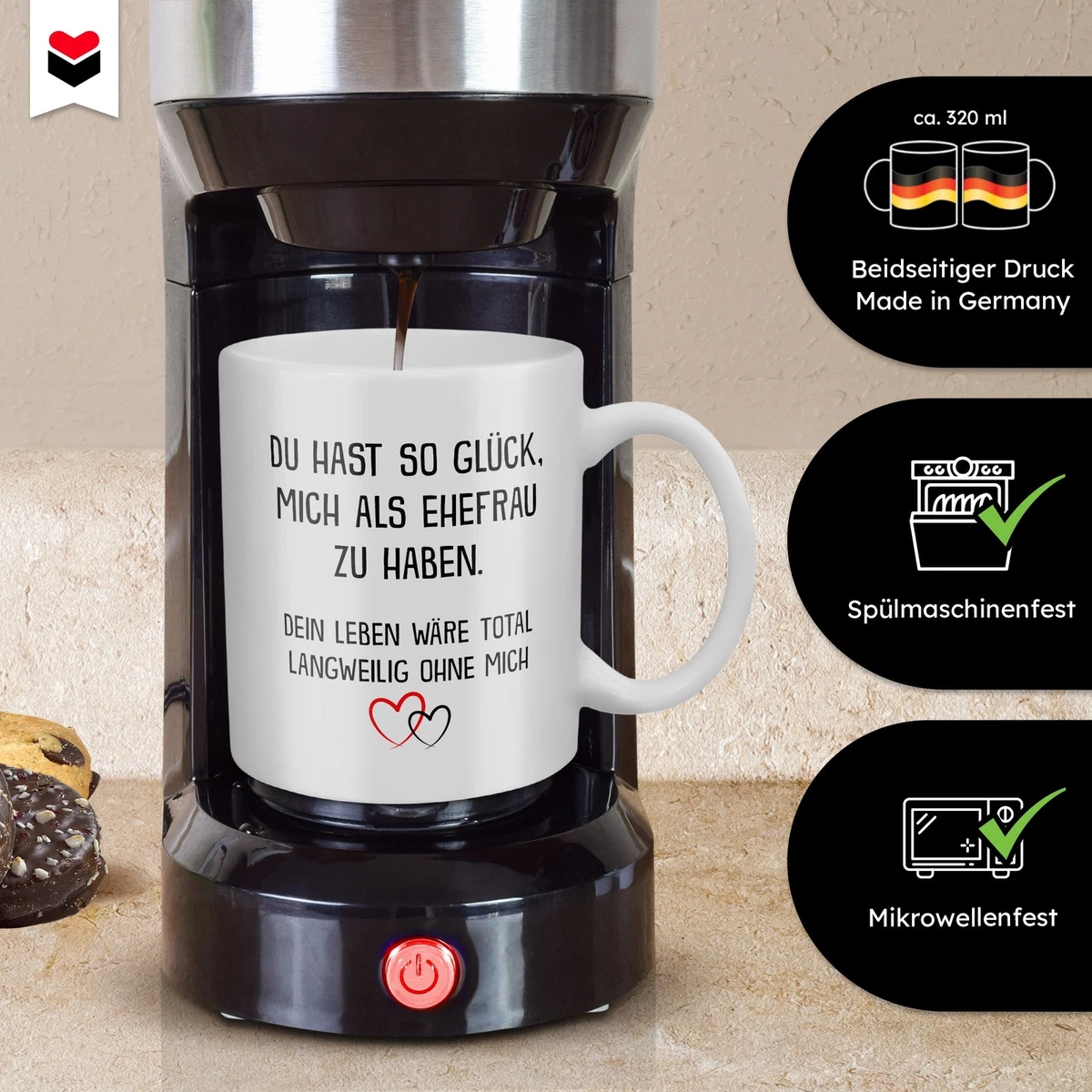Ehemann Geschenk Erster Hochzeitstag Kaffeetasse Männer Tasse Hochzeitsjubiläum