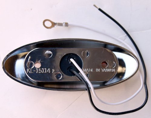6 Oval Red LED w Bezel Clearance Fender Side Marker Surface Mount 2" Light Truck - Picture 6 of 6