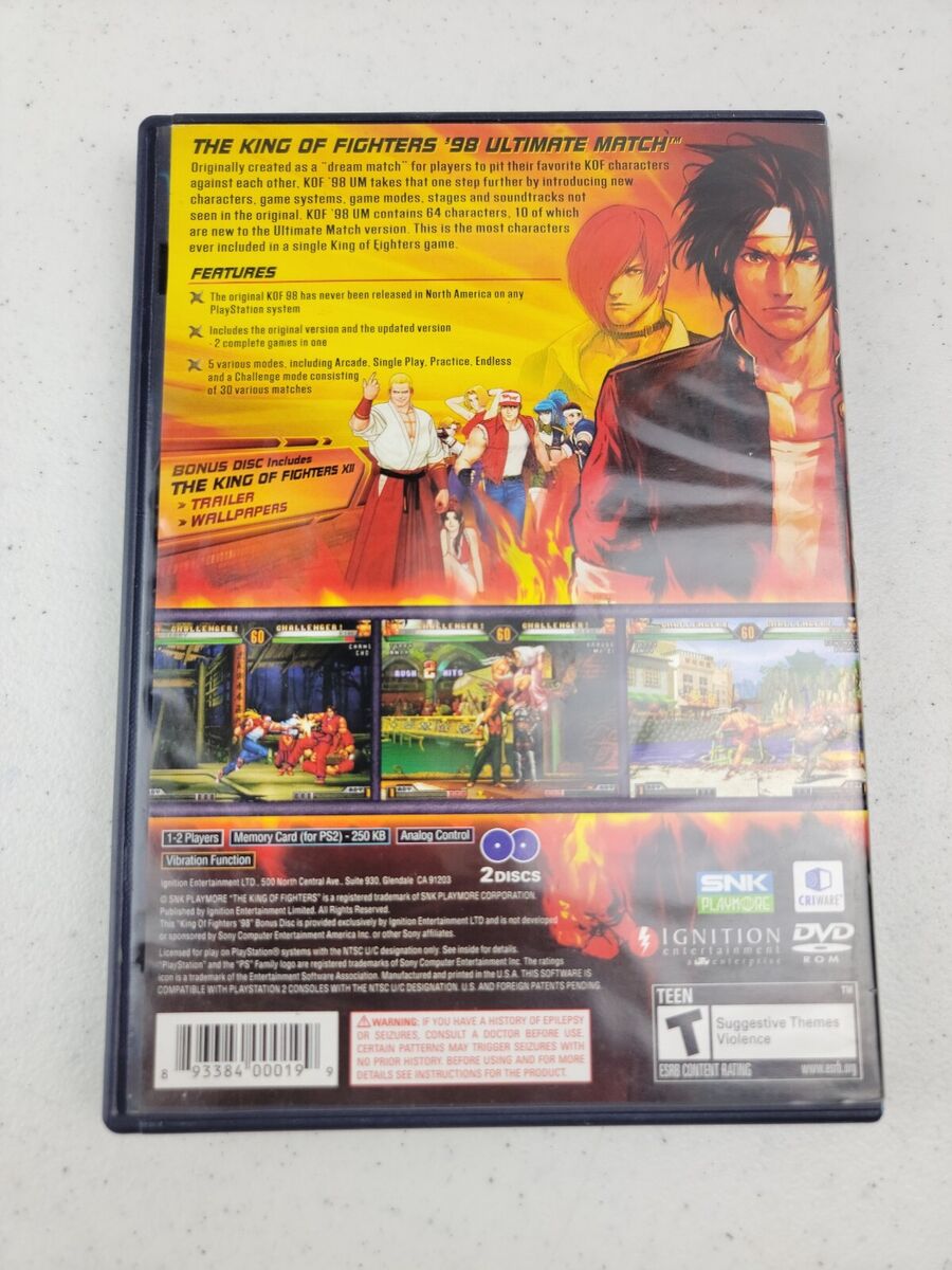 King of Fighters '98: Ultimate Match (Sony PlayStation 2, 2009) for sale  online