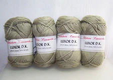 Filatura Lanarota LUXOR D.K. Beige Cotton Blend Yarn 4 Balls Made in Holland 