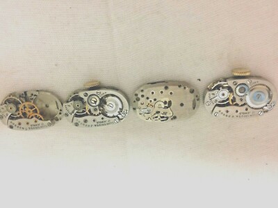  FOUR  4  ELGIN  LADIES MOVEMENTS CAL 533  17 JEWELS  ONLY FOR PARTS   