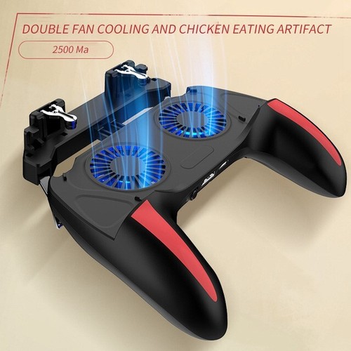 3In1 Phone Cooler Gamepad Controller Radiator Handle Cooling Fan Gaming 5000mAh - Photo 8 sur 12