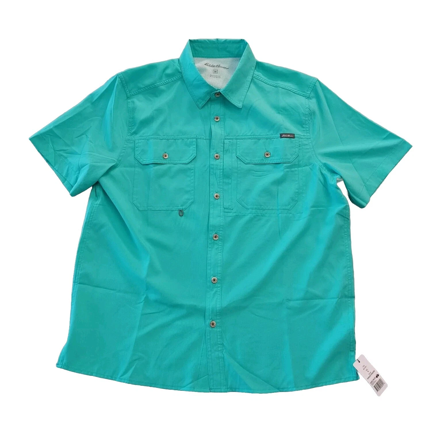 Eddie Bauer men's Medium Starling Turquoise shirt Outdoor Leisure New Tags