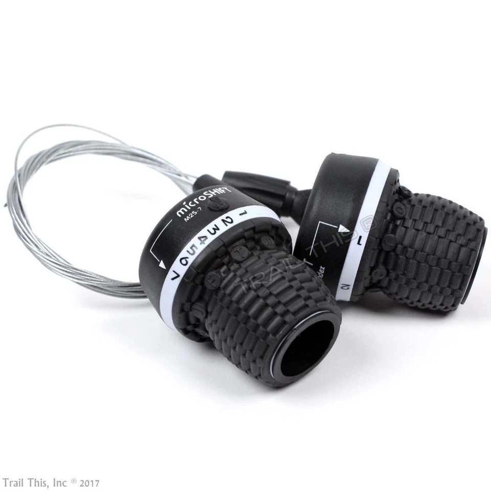 Microshift MS25 3x7 (21-Speed) MTB Bike Twist Shifter Set w/ Cables fit Shimano - Image 2 of 3