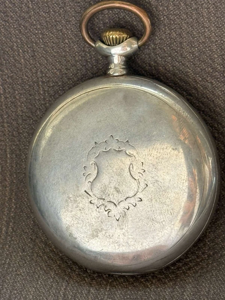 Antiguo Reloj Bolsillo Zenith Mecánico Suizo Plata 800 Gran Premio Raro Antiguo 1900 Foto 2 de 4