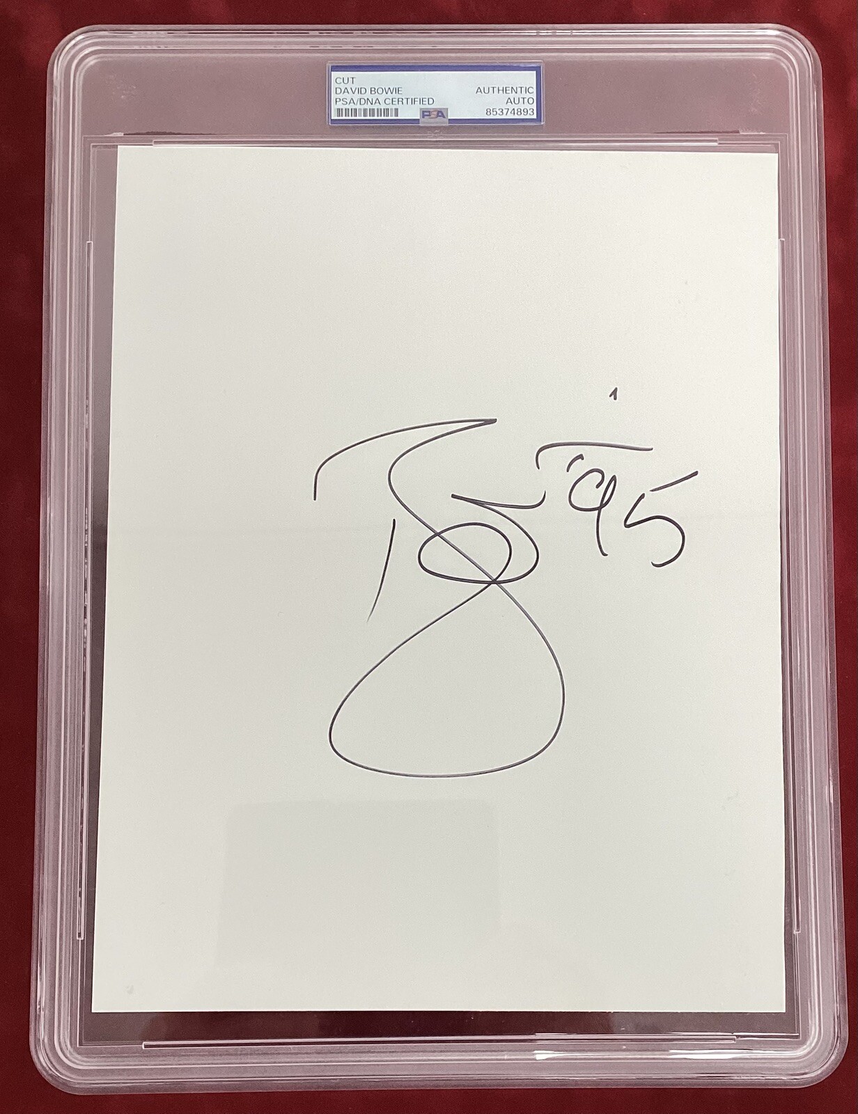 David Bowie Signed Cut Jumbo Huge 8x10 1995 Music Vintage HOF Autograph PSA/DNA
