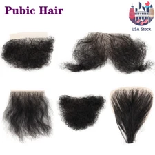 US Stock Fake Pubic Hair One Piece Silicone Doll Wig High Temperature Wire Beard