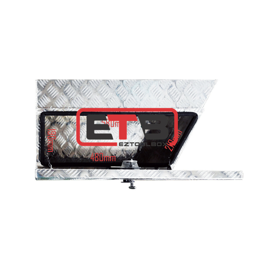 Pair of Under Tray Undertray Tool Box Checker Aluminium Underbody