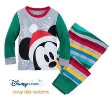 Disney Authentic Mickey Mouse Pajamas Baby Boys 12 18 24 Months Holiday NEW
