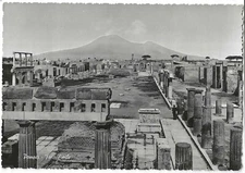 RPPC, CIVIL FORUM, POMPEII, vintage unposted postcard