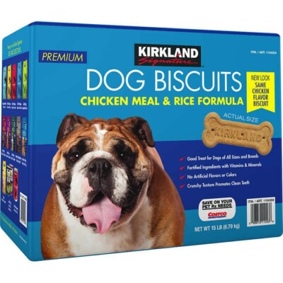 Kirkland Signature Chicken Meal & Rice Formula Dog Biscuits, 15 lbs
