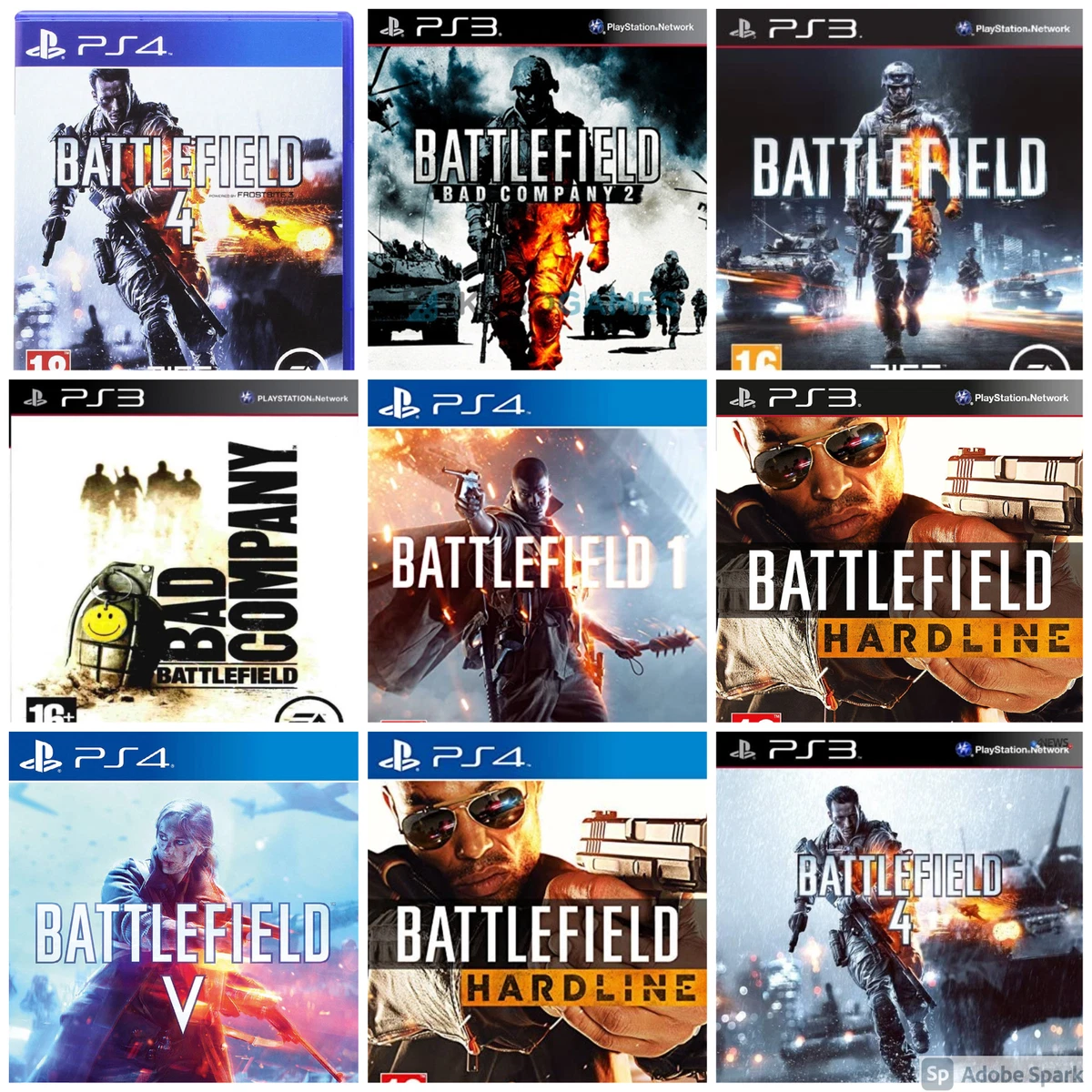 Battlefield PlayStation PS4 PS3 Games - Choose Your Game