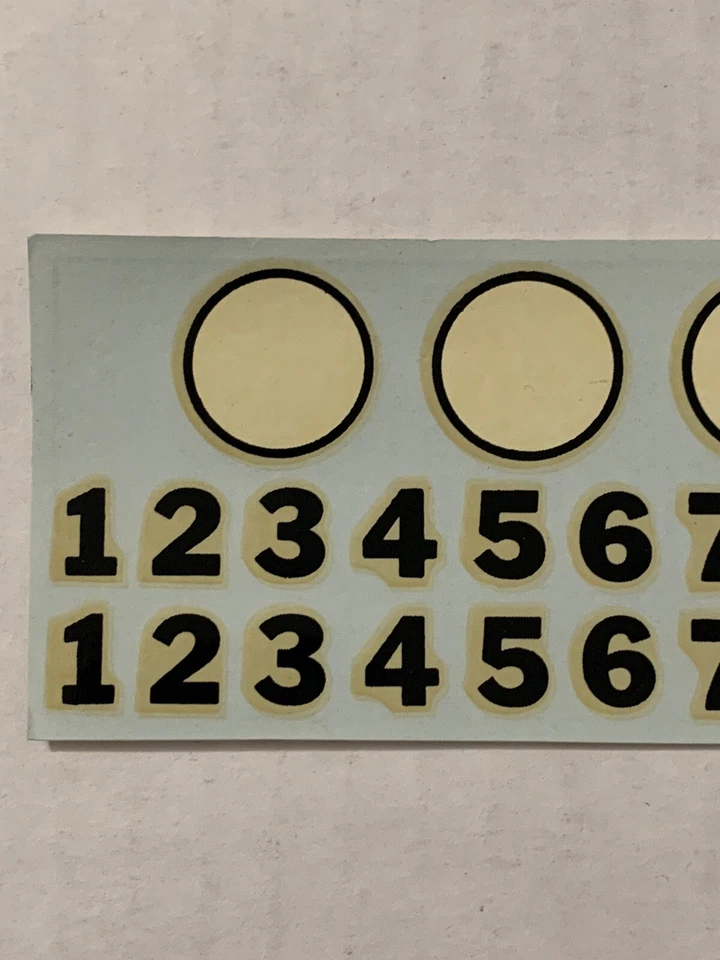 Juego de 24 calcomanías modelo serie 1-100 Hawk Slot Car Racer Shell años 50 vintage Foto 3 de 4