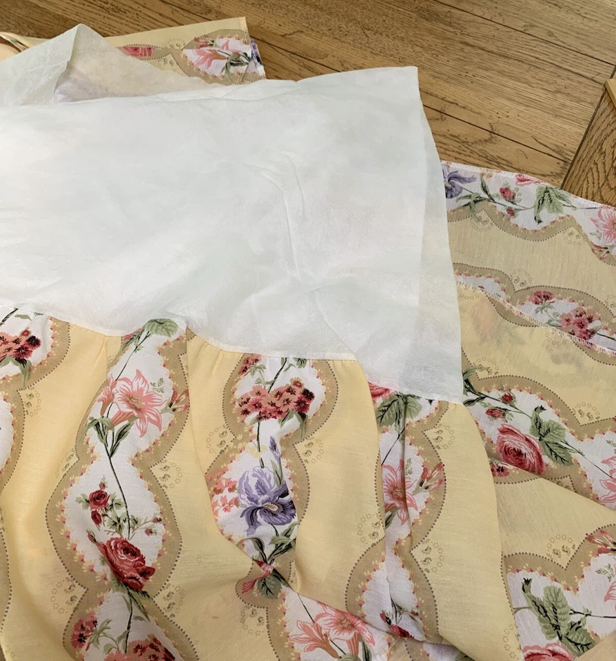 Juego de ropa de cama vintage sábanas falda de cama doble floral cabaña años 90 80 resortes amarillos Foto 2 de 4