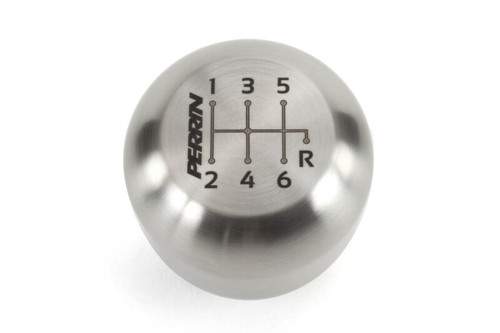 Perrin Brushed Stainless Steel Large Shift Knob 6 Spd 2017+ Honda Civic - Picture 3 of 7