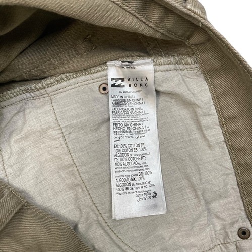 Pantaloncini jeans Billabong verde oliva con frange taglia 28 junior - Foto 4 di 7