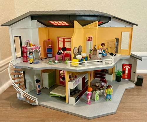 Playmobil 9266 Modern Dollhouse Lot Figures Furniture Sets 9268 9269 9270 9271