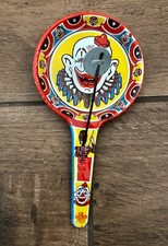 Vintage 1950's U.S. Metal Toy Mfg. Co Clown Tin Noise Maker Clapper