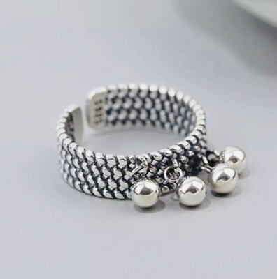 925 Silber Ring, zierlicher Ring, verstellbarer Ring, Daumenring, Stapelringe, Boho