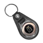 LTD Crown Victoria Compatible with Ford Badge Round Faux Leather Key Ring