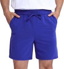 Men's 100 Cotton Shorts with Pockets Lightweight Soft Lounge Sleep Workout Wear