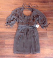 MILLY New York  New NWT 4  100 SILK Open Back GODESS Halter MINI Dress a35