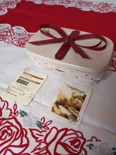 Longaberger 2015 Gift of Love Basket Set Mint!