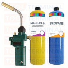 Piezo Pro Plumbers Torch Blowlamp MAPP Propane Gas bottle heating brazing solder