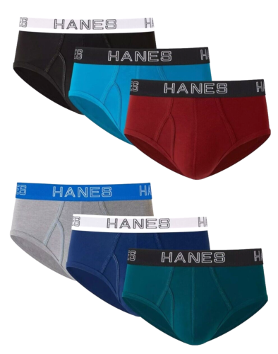Hanes Ultimate Men's Stretch Brief 6-Pack Underwear Comfort Flex 2XL XXL 44 46