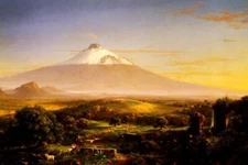MOUNT ETNA VOLCANO SICILY ITALY ITALIAN LANDSCAPE PAINTING BY THOMAS COLE REPRO 