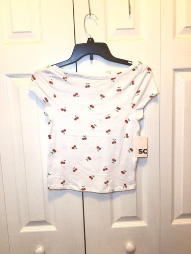 SO Juniors Baby-T-Shirt Kirschmuster U-Boot-Ausschnitt Größe Large - Bild 6 von 9