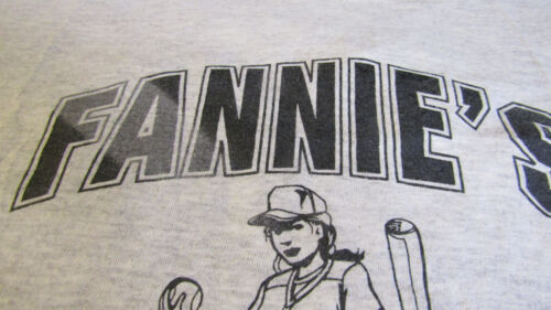 Vintage "FANNIE'S" of Atlanta ,T-Shirt XL Gray 80s/90s Nude Strip Club Bar - Picture 5 of 9