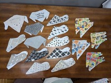 Baby Bibs Used Triangle Bandana Style