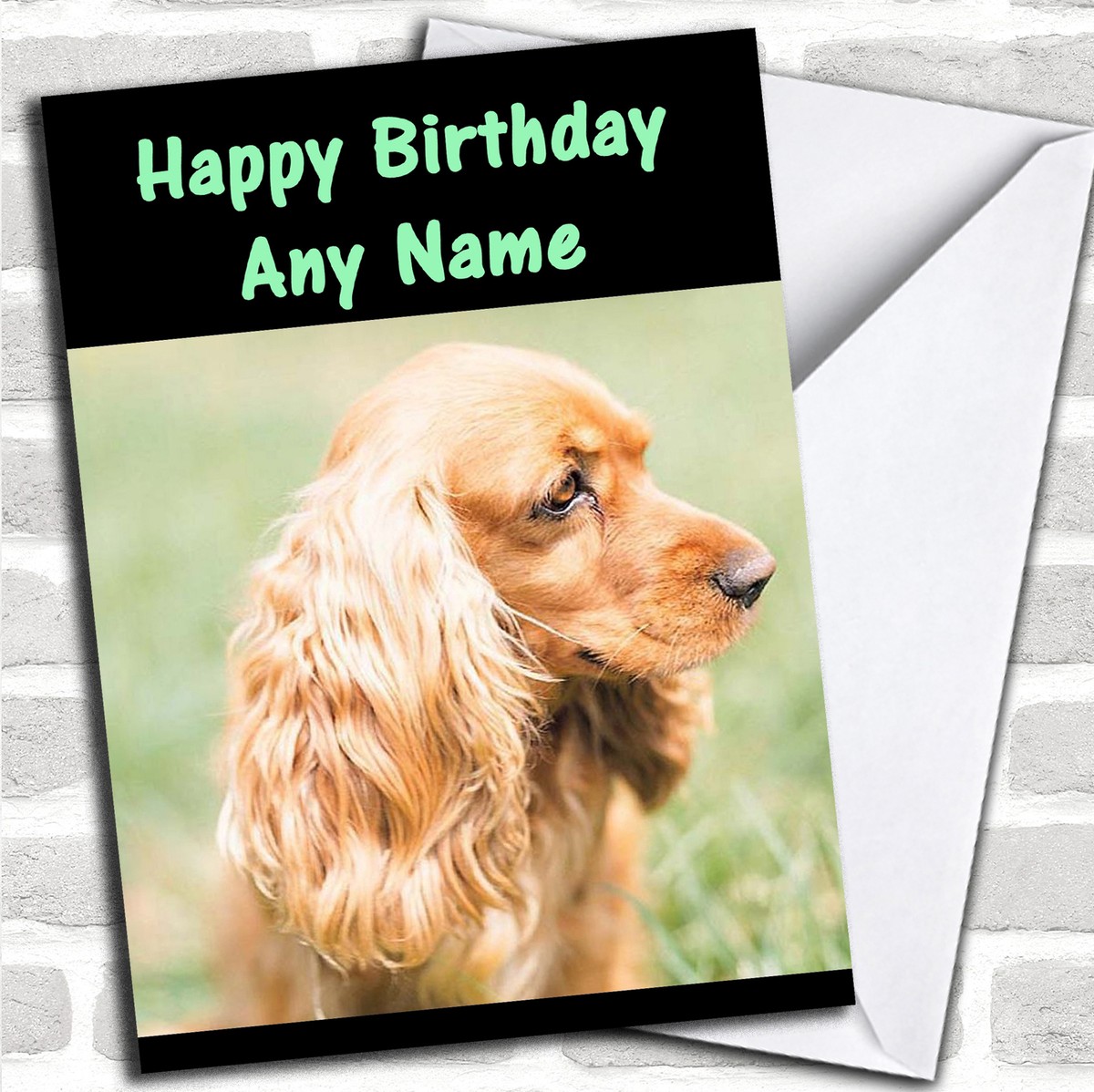 Personalisiertbare Geburtstagskarte Mit Cocker Spaniel | A5 (210x150 Mm), Mit Umschlag