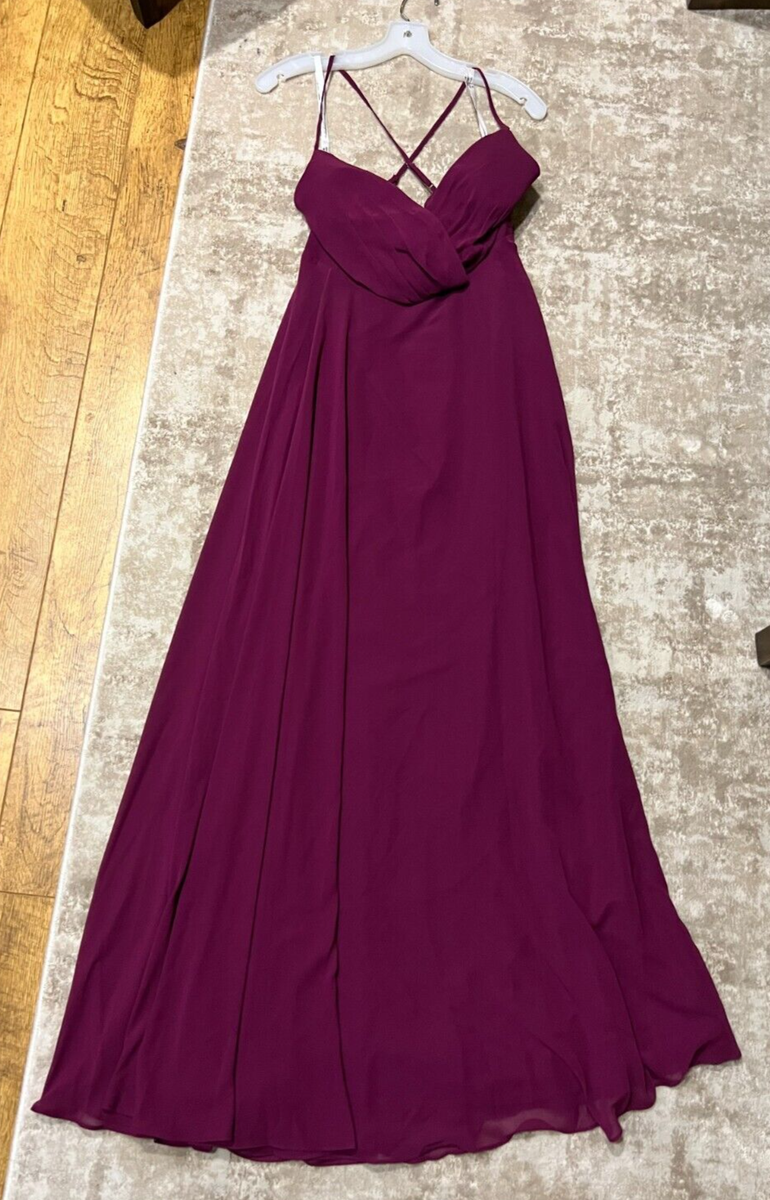 david's bridal db studio bridesmaid dresses David's Bridal DB Studio Long spaghetti strap V Neck bridesmaid dress Size  6 NWT