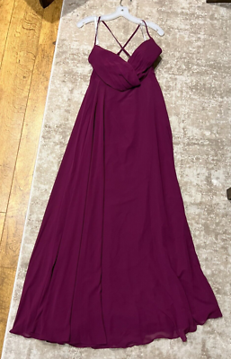 sangria bridesmaid dresses david's bridal Sangria Embroidered Lace Off-the-Shoulder Gown