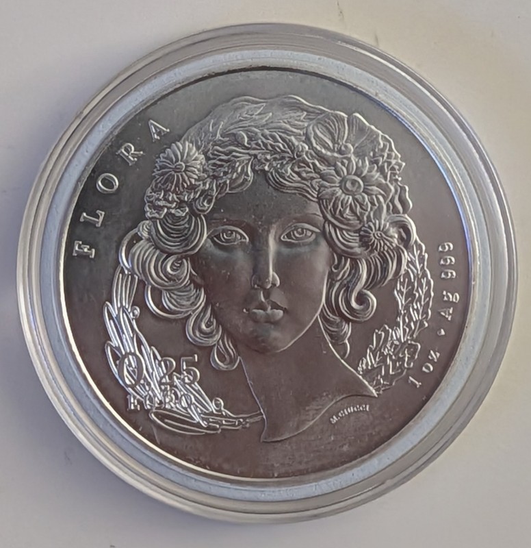 2026 ITALY 1 OZ SILVER FLORA AND FAUNA BU THE LILY SILVER COIN IN CAPSULE
